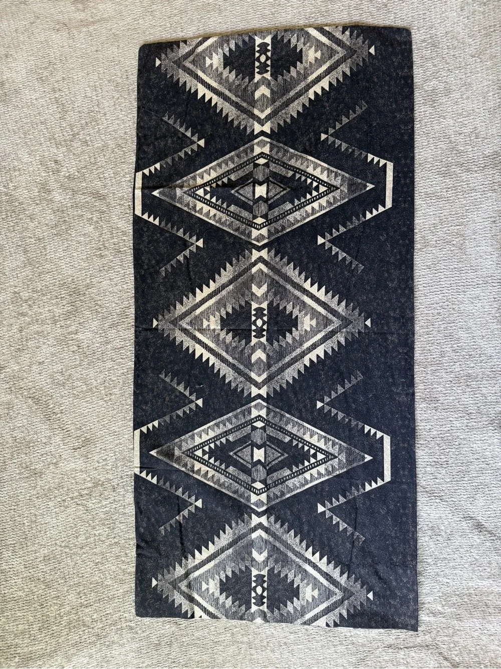 Ralph Lauren Southwestern Cotton Pillowcase Set Black Gray USA Made